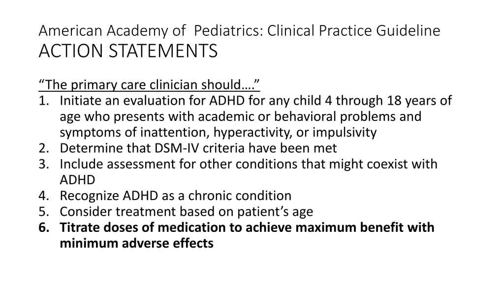 american academy of pediatrics clinical practice 15