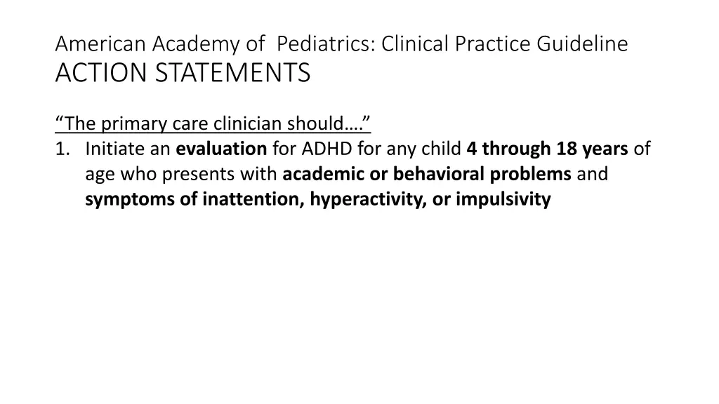 american academy of pediatrics clinical practice 2