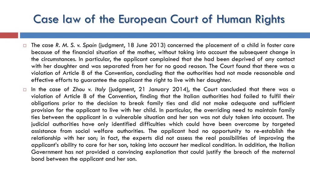 case law of the european court of human rights 1