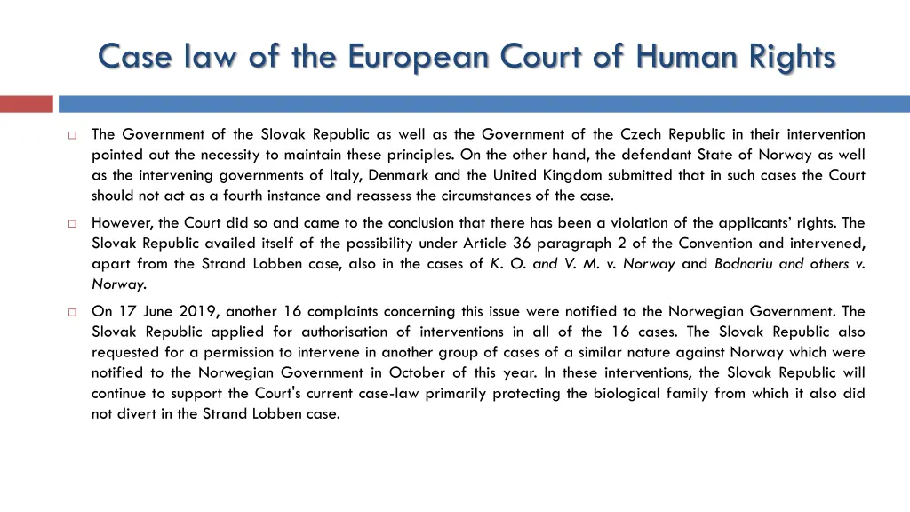 case law of the european court of human rights 10