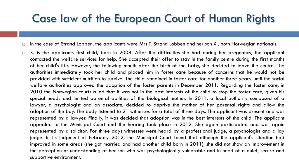 case law of the european court of human rights 11