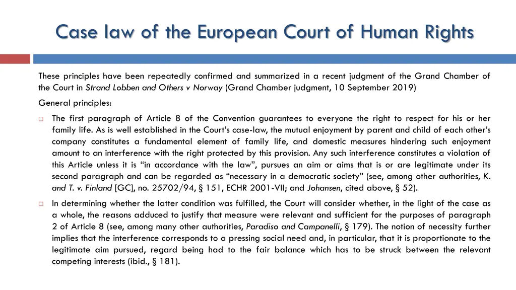 case law of the european court of human rights 2