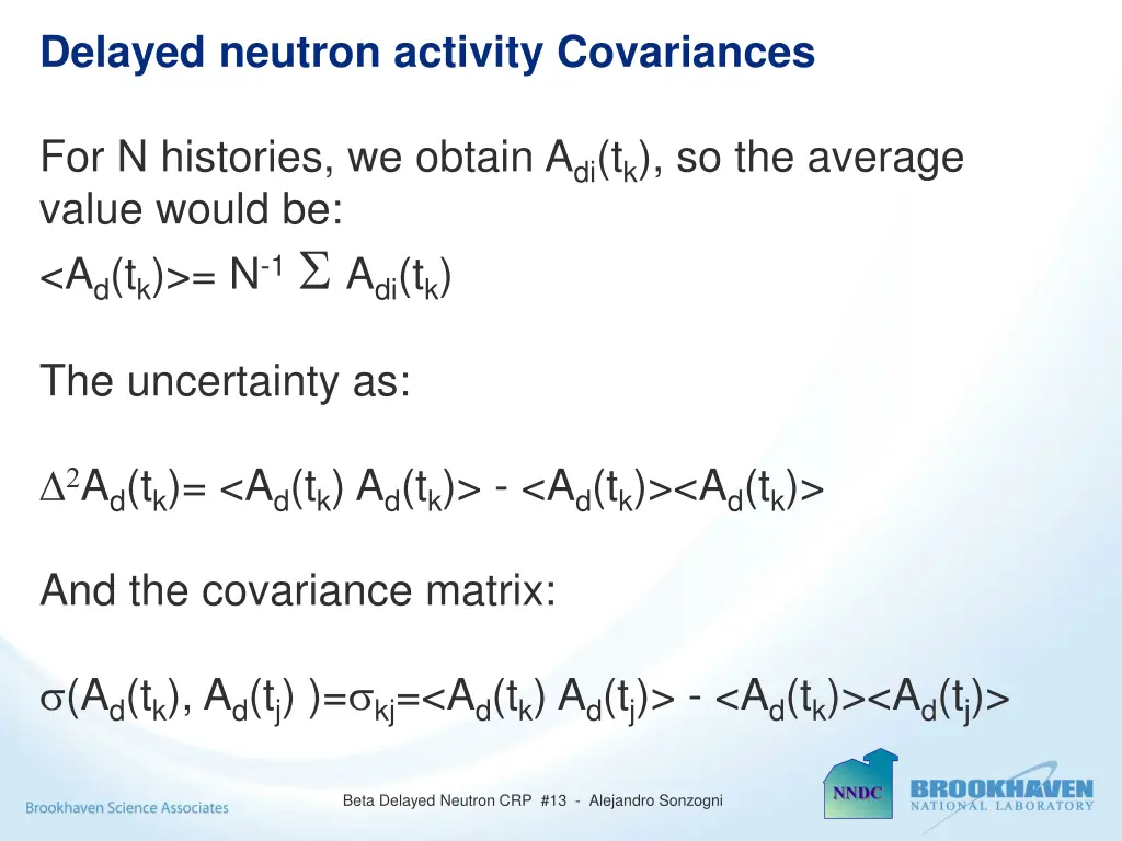 delayed neutron activity covariances 1