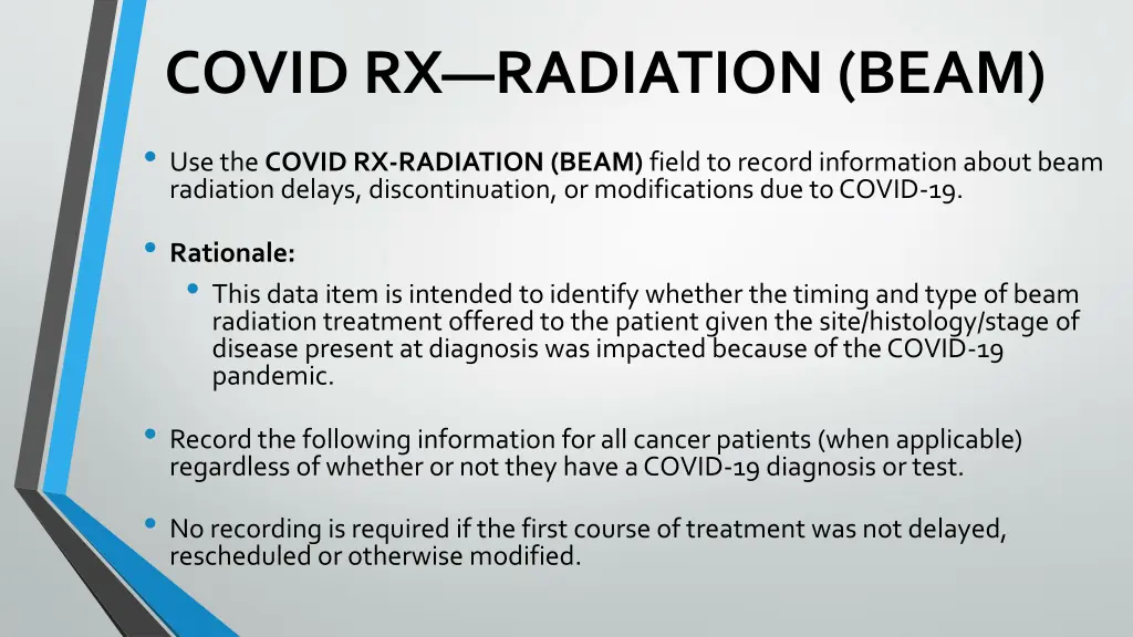 covid rx radiation beam