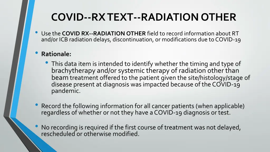 covid rx text radiation other use the covid