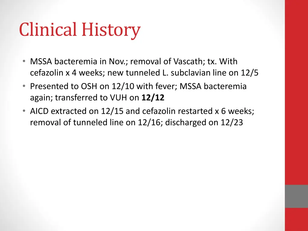 clinical history 1