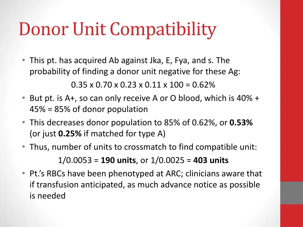 donor unit compatibility