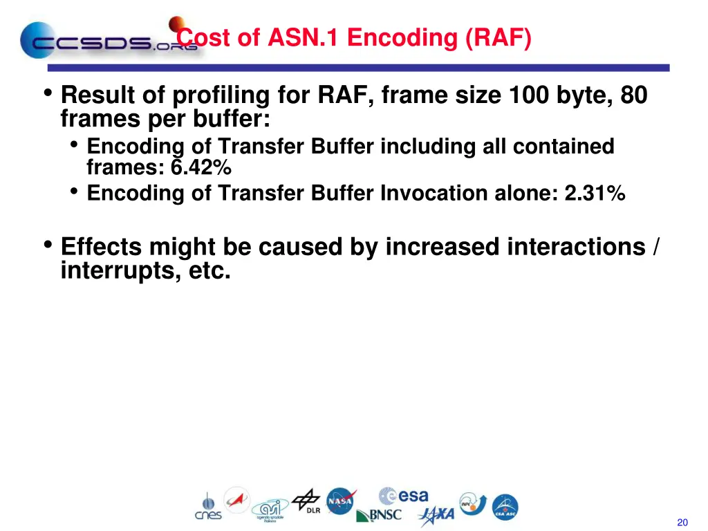 cost of asn 1 encoding raf