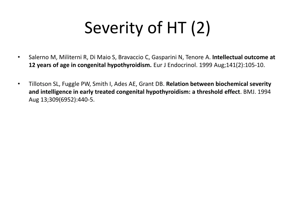 severity of ht 2