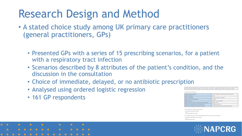 research design and method a stated choice study