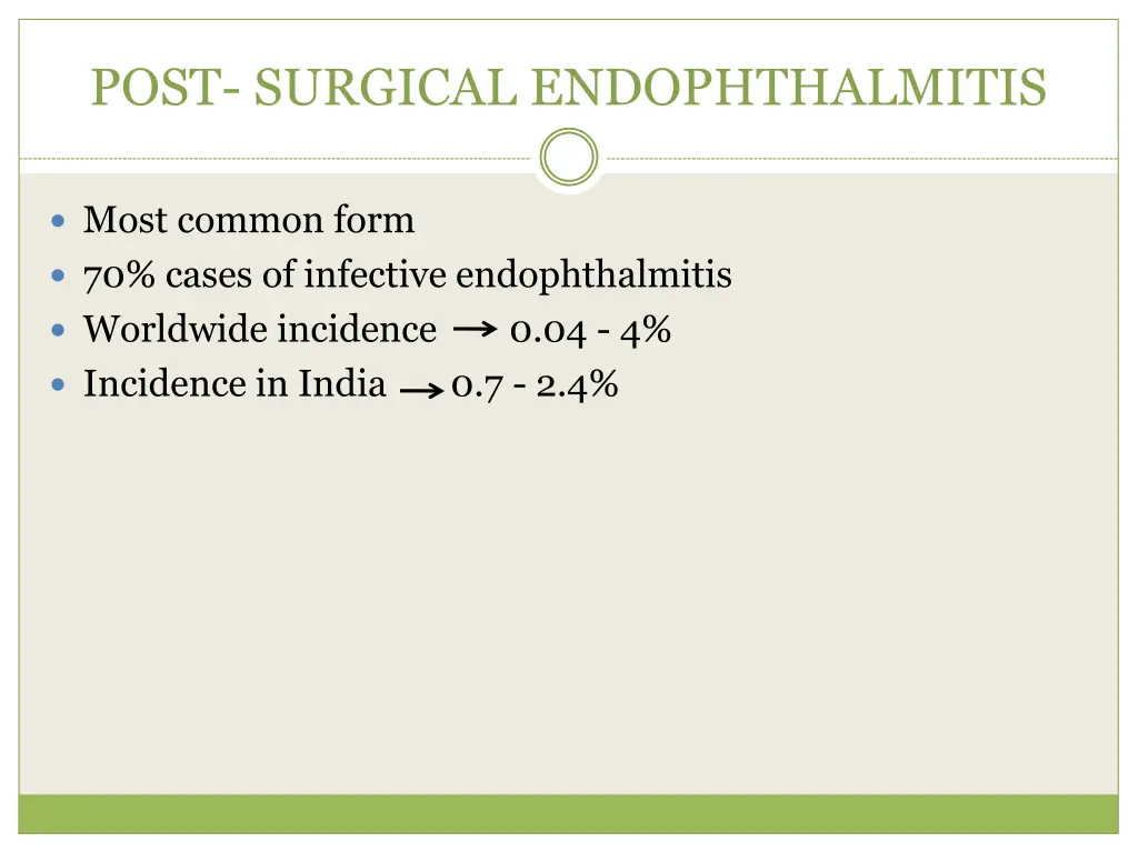 post surgical endophthalmitis