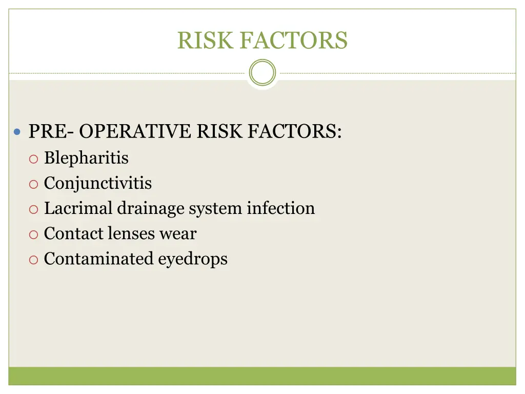 risk factors