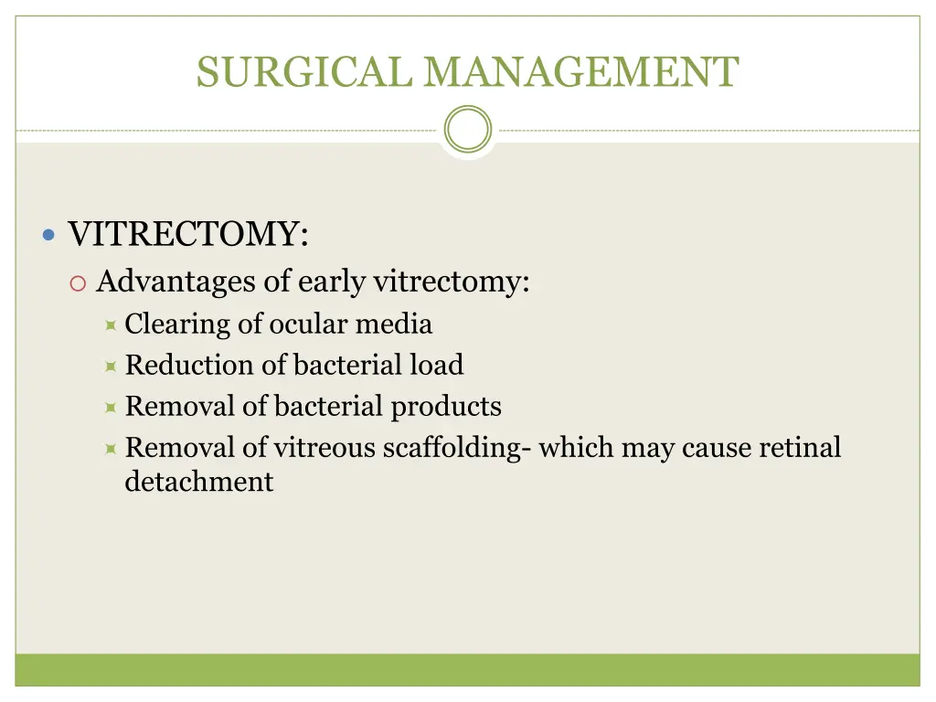 surgical management