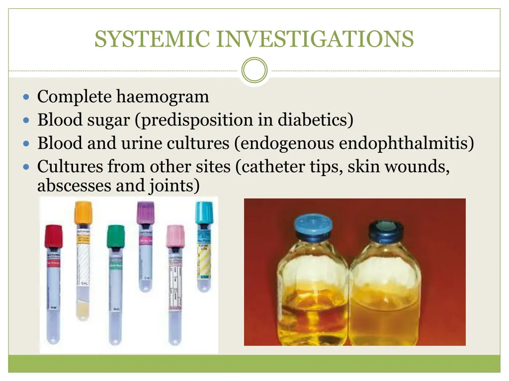 systemic investigations