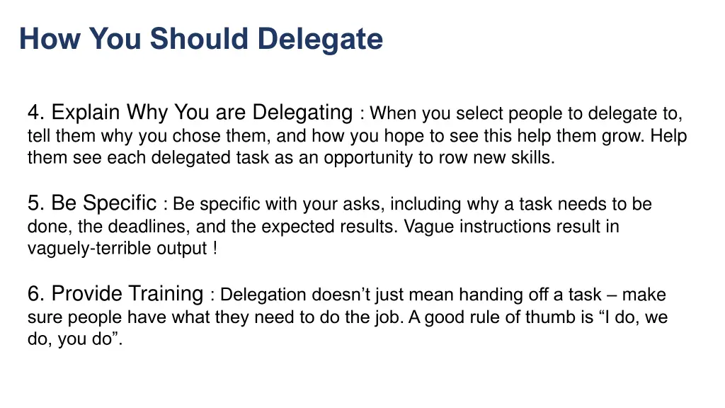 how you should delegate