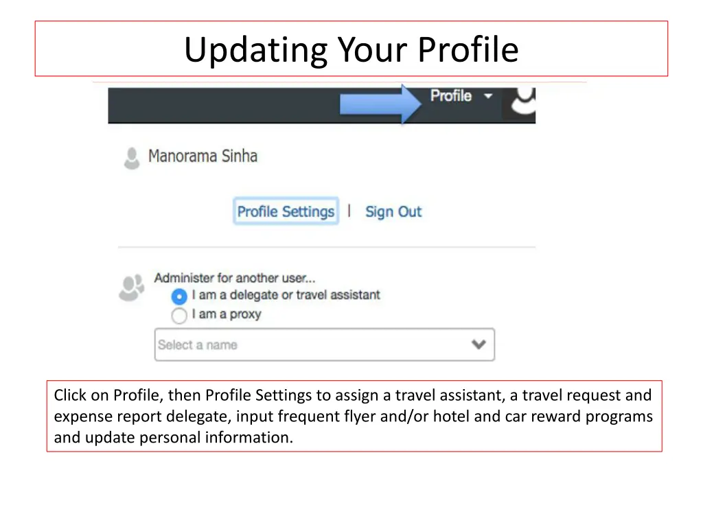 updating your profile