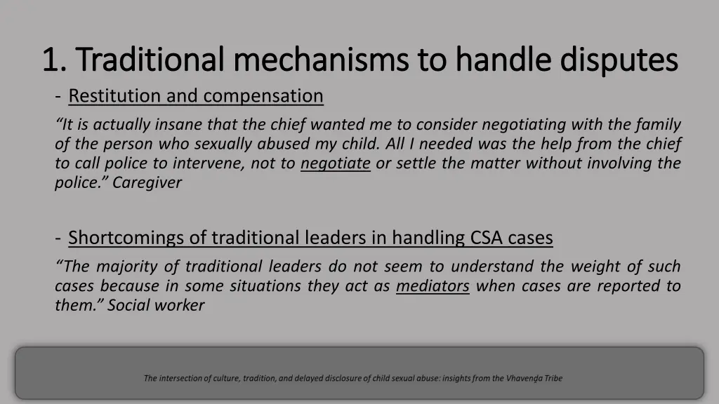 1 traditional mechanisms to handle disputes