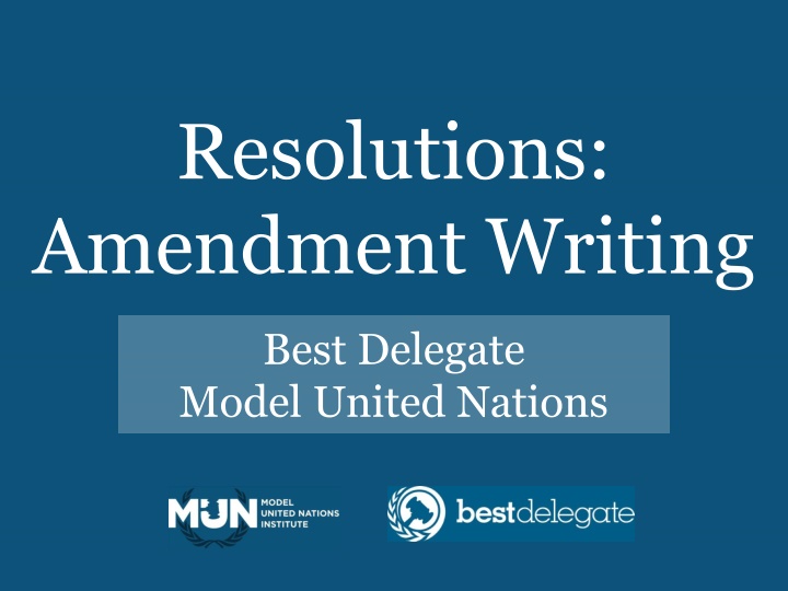 resolutions amendment writing