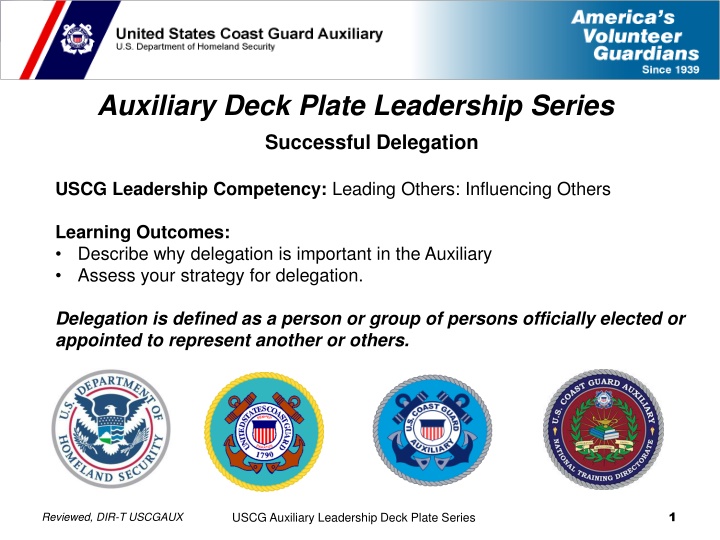 auxiliary deck plate leadership series successful