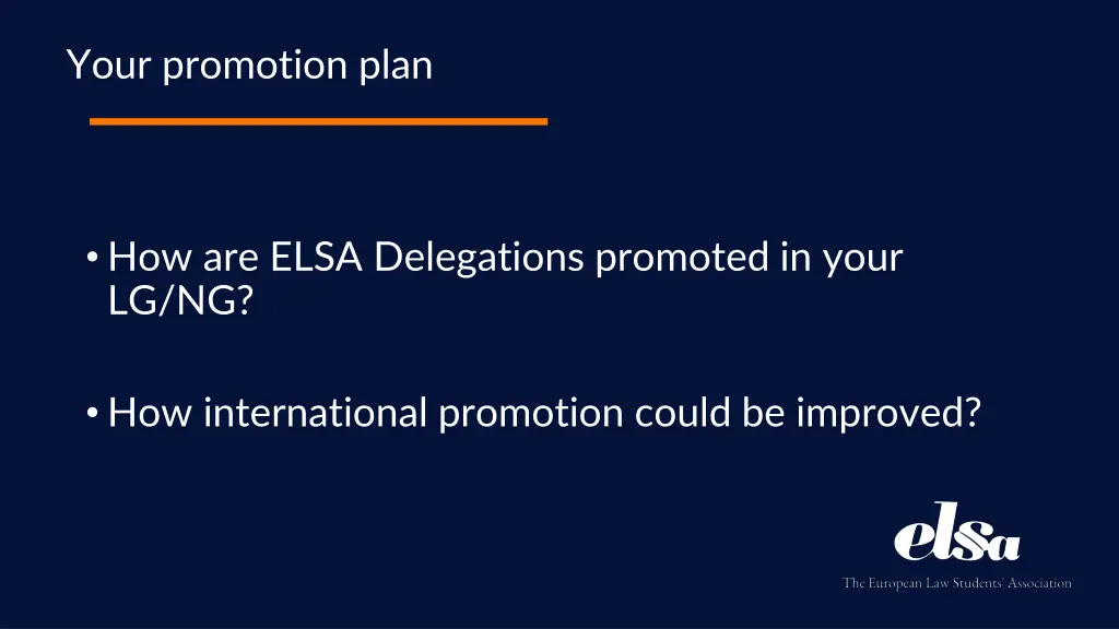 your promotion plan