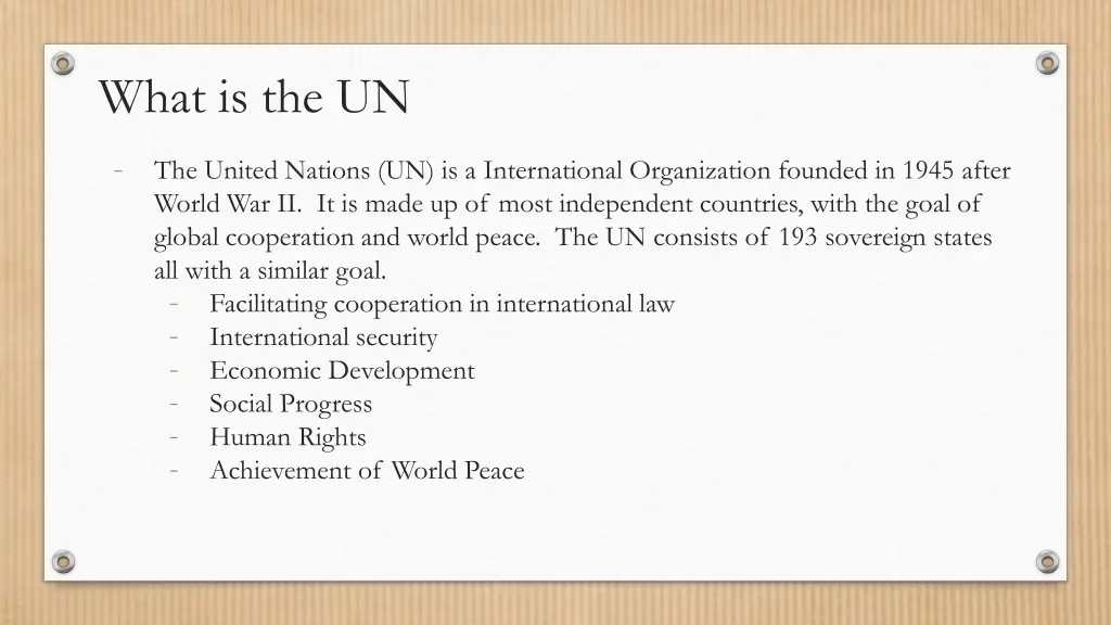 what is the un