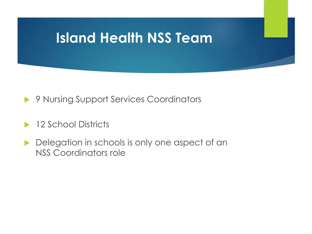 island health nss team