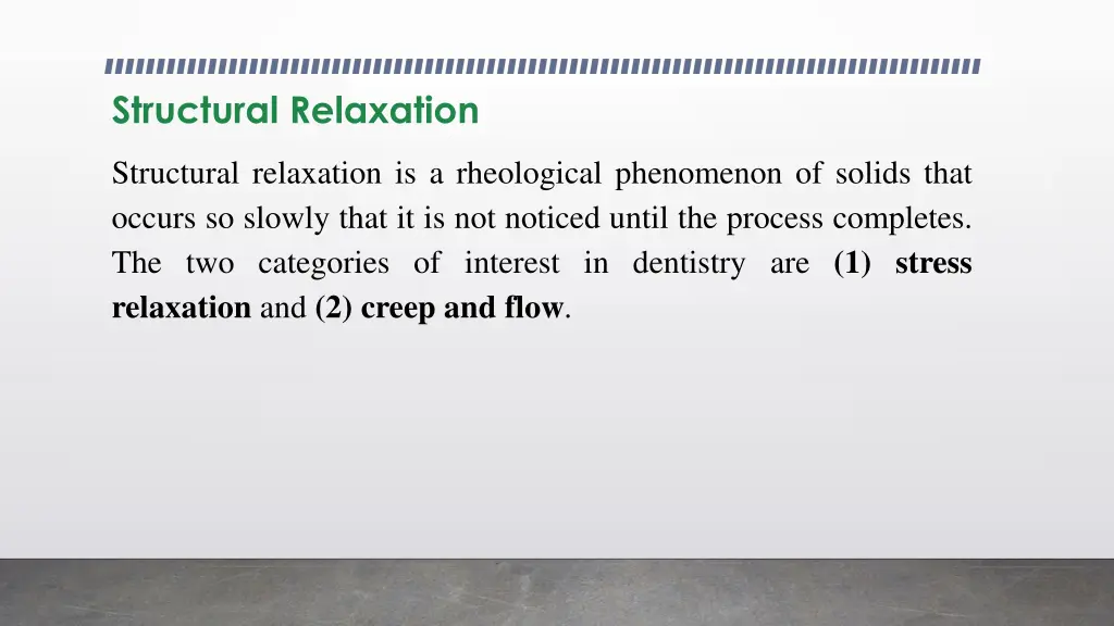 structural relaxation