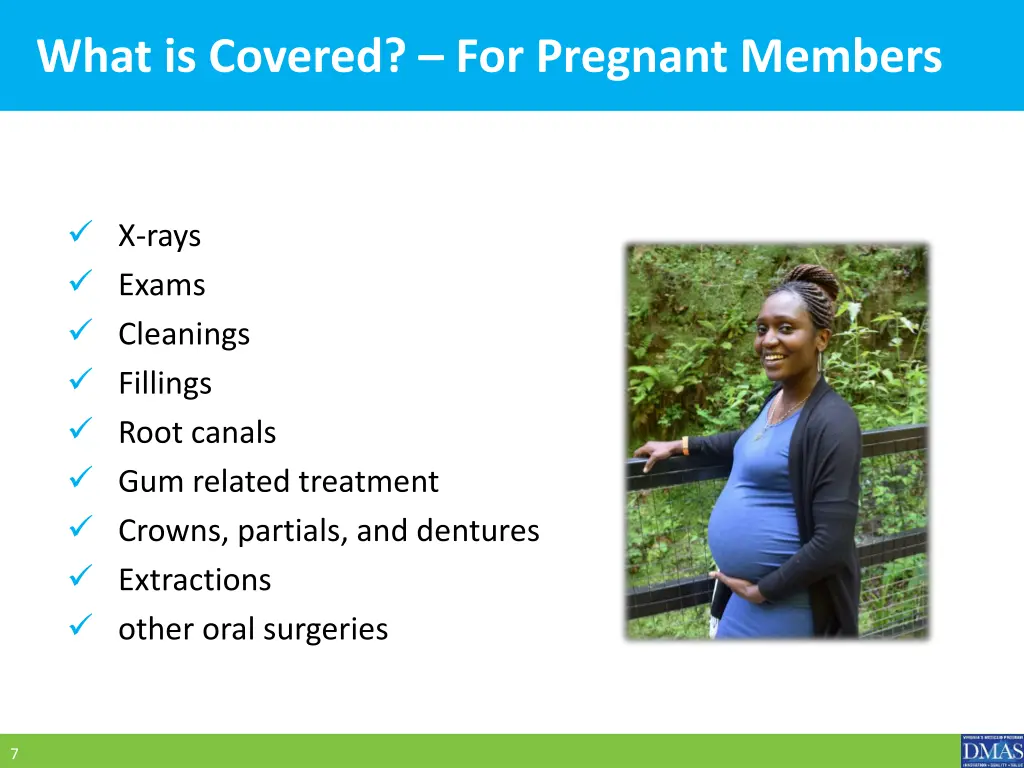 what is covered for pregnant members