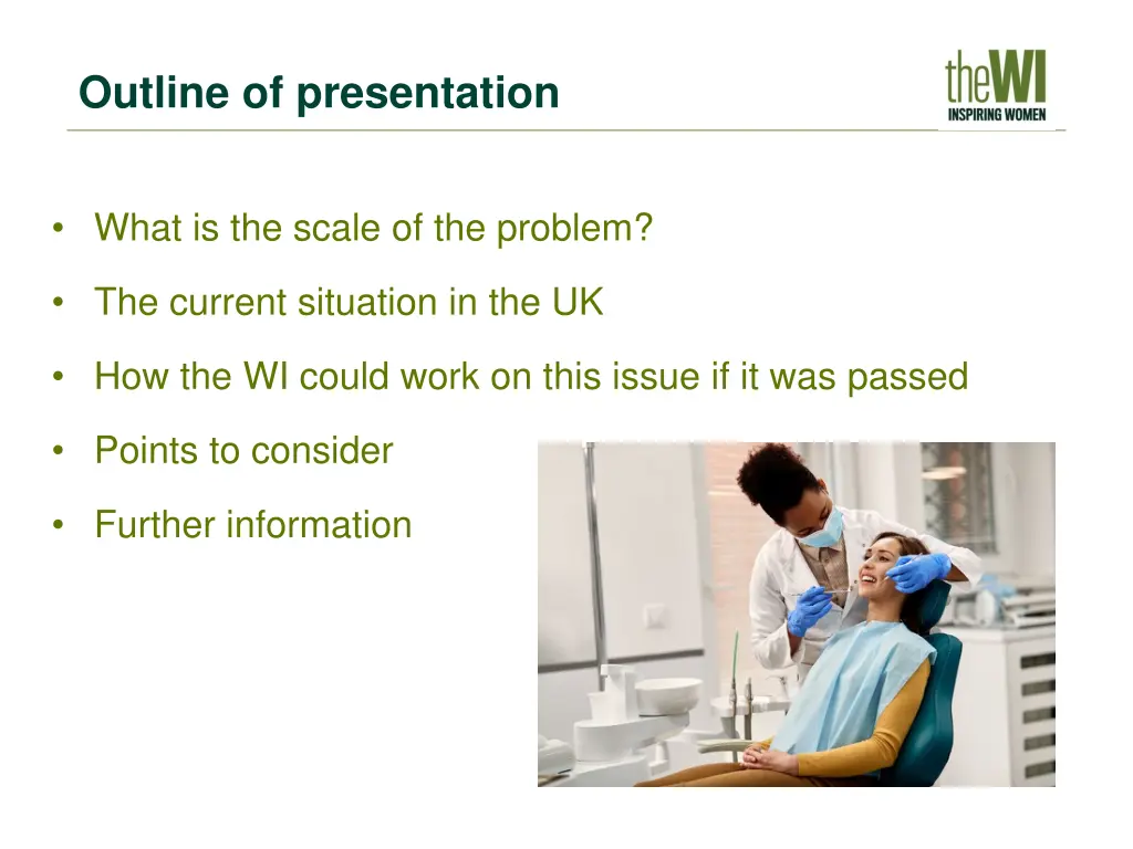 outline of presentation