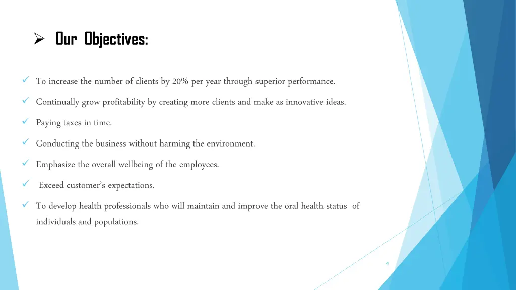 our objectives