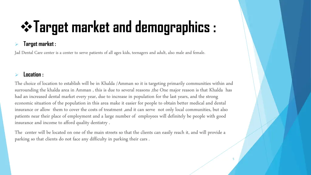 target market and demographics