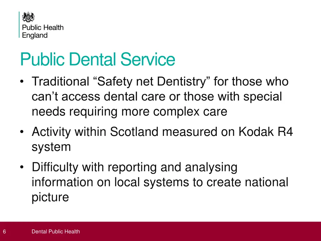 public dental service traditional safety