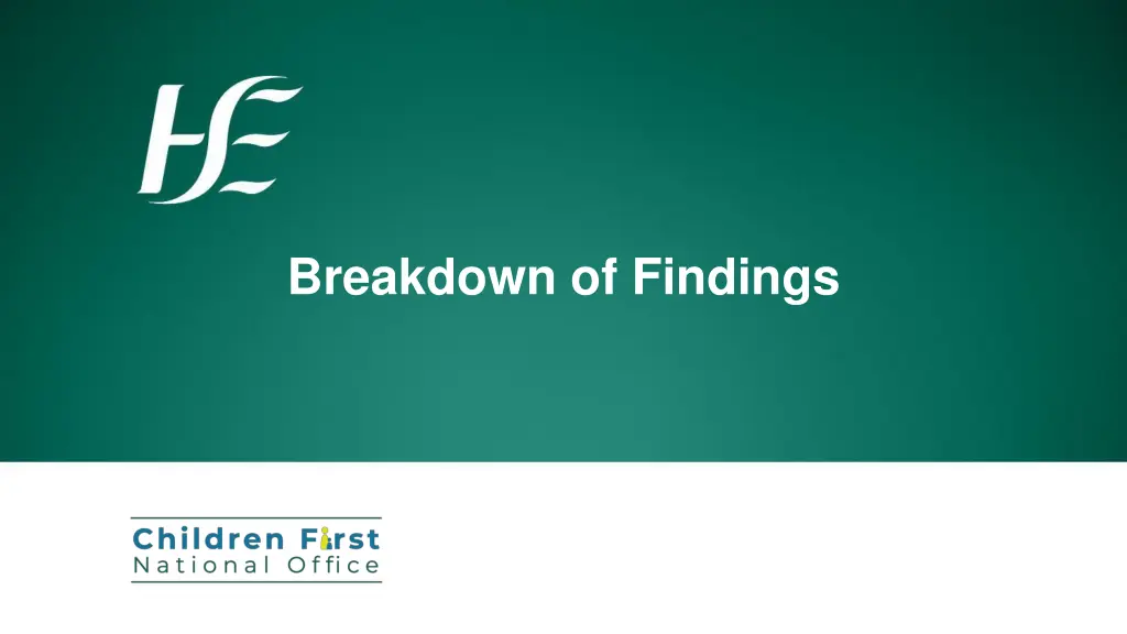 breakdown of findings