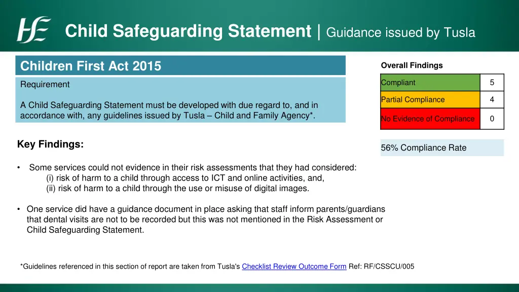 child safeguarding statement guidance issued