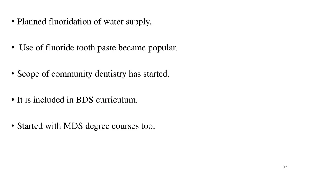 planned fluoridation of water supply