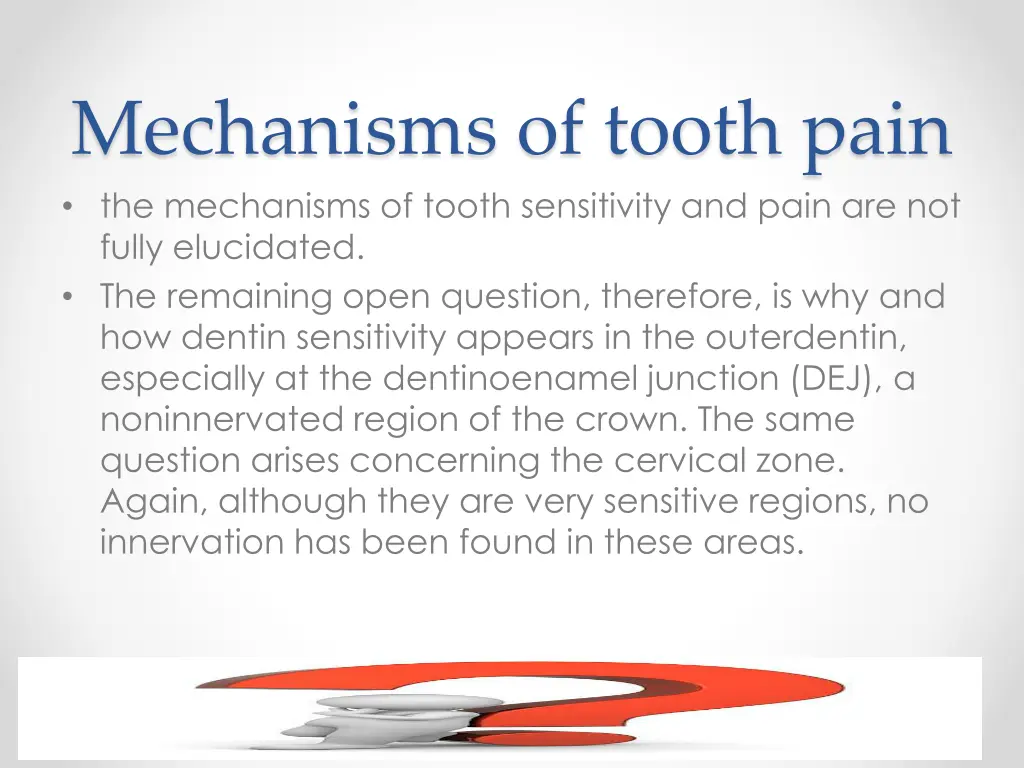 mechanisms of tooth pain the mechanisms of tooth