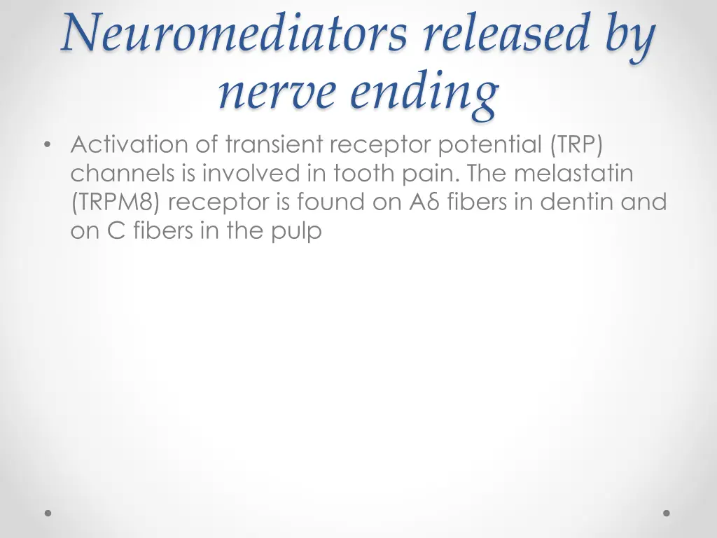 neuromediators released by nerve ending