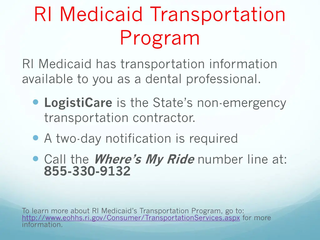 ri medicaid transportation program