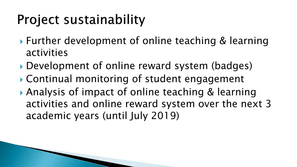 further development of online teaching learning