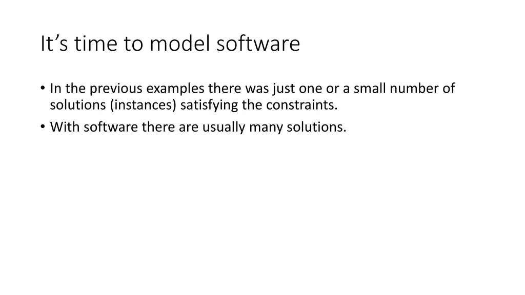 it s time to model software