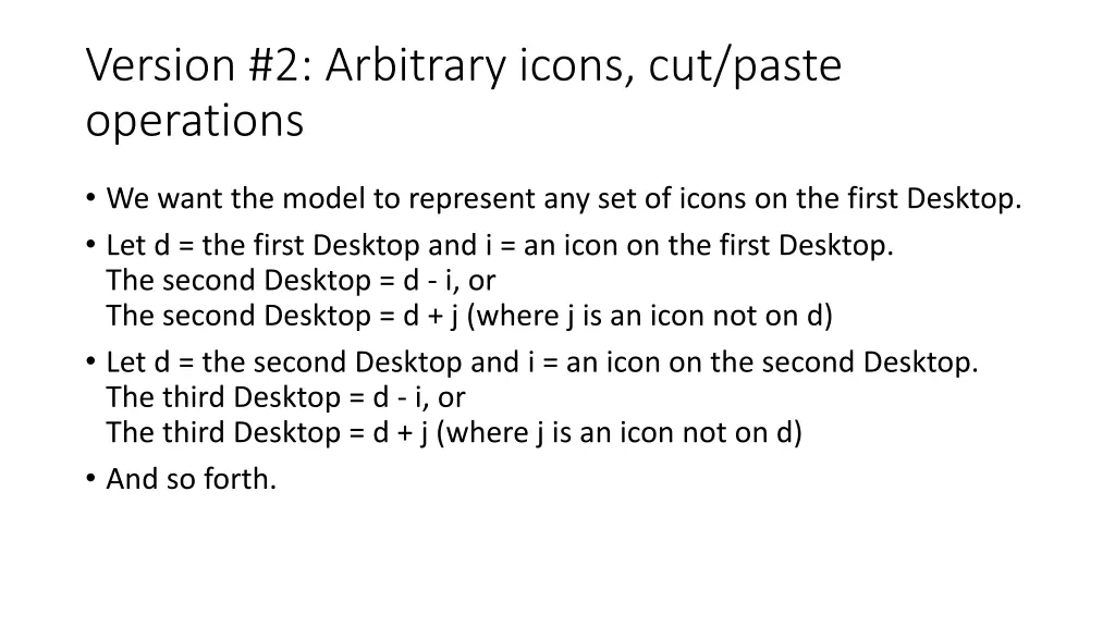 version 2 arbitrary icons cut paste operations