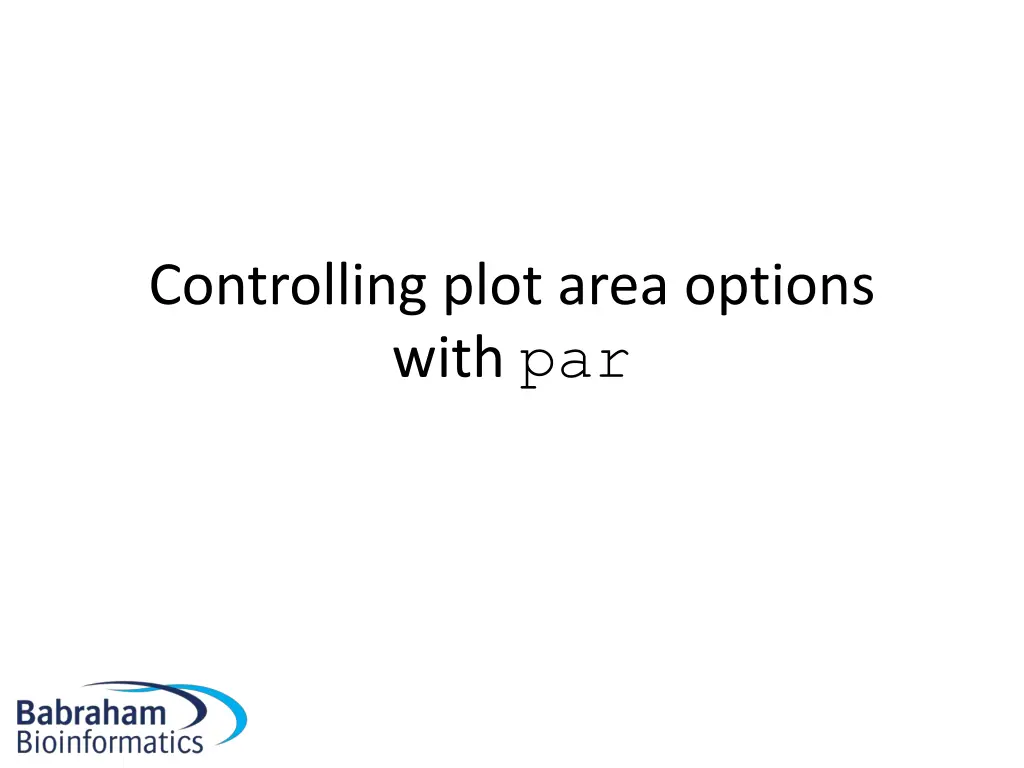 controlling plot area options with par