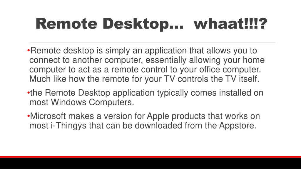 remote desktop whaat