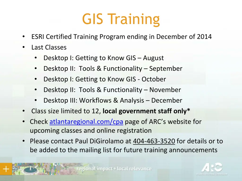 gis training