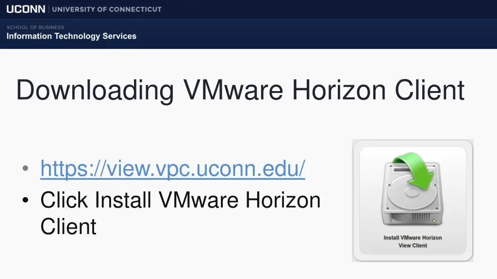 downloading vmware horizon client