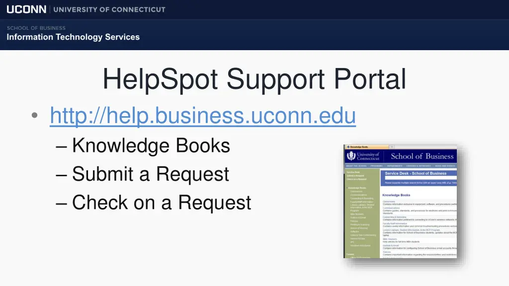 helpspot support portal http help business uconn