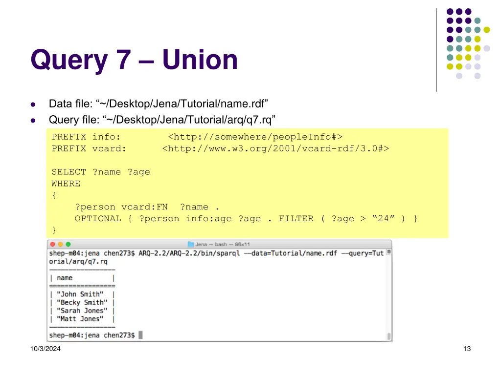 query 7 union 1