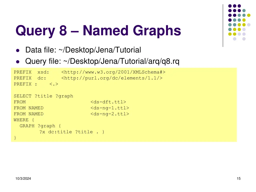 query 8 named graphs 1