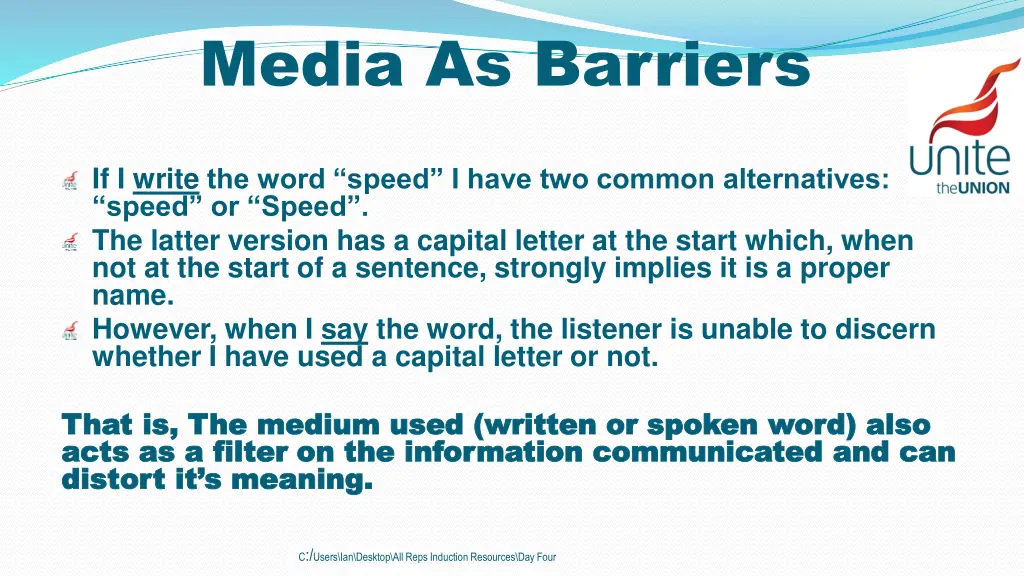 media as barriers