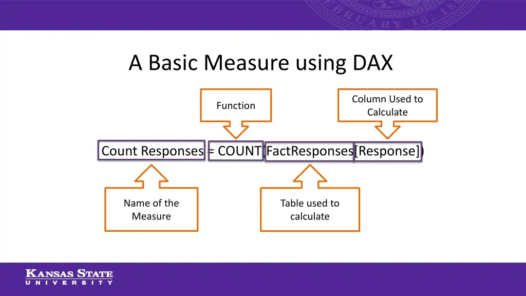 a basic measure using dax